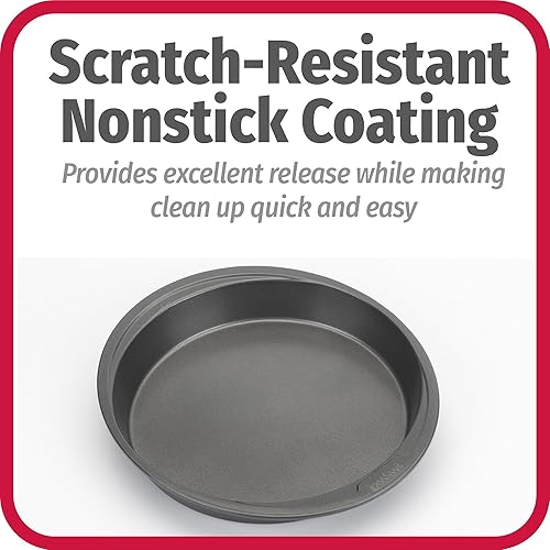 Miniatura 5 de Good Cook Utensilios Antiadherentes para Hornear, pastel redondo, Gris oscuro