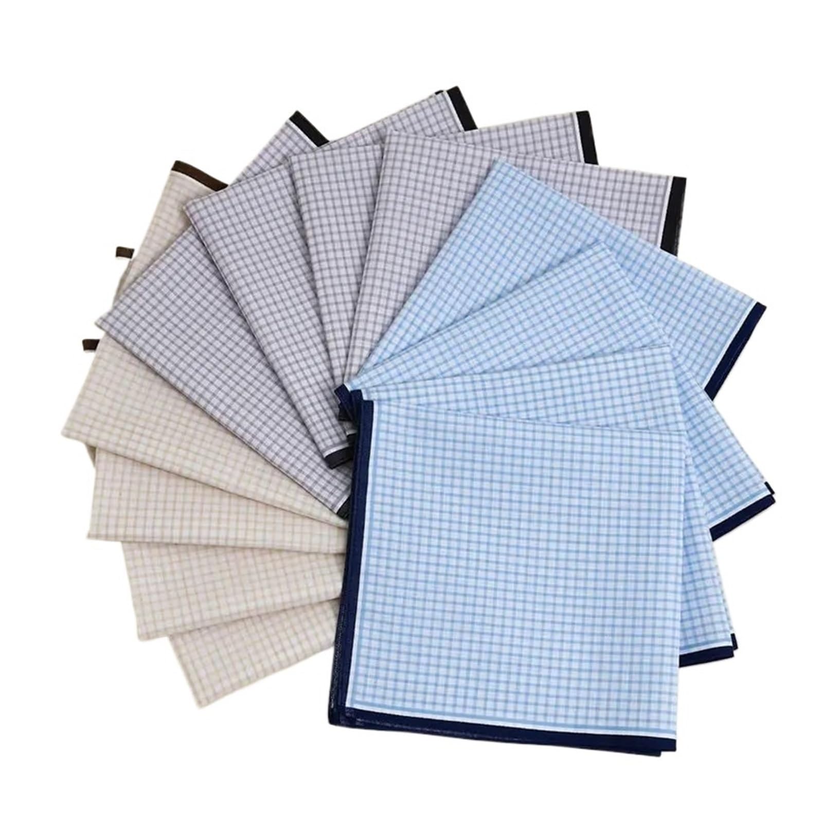 Fazzoletto da Taschino per Uomo Fazzoletto da uomo in strisce tessute in puro cotone 12 pezzi
