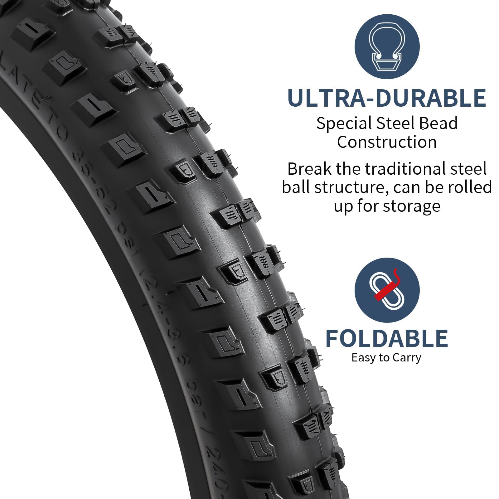YUNSCM 2 stuks 29 inch mountainbike banden 29 x 2,25 / 57-622 en 29