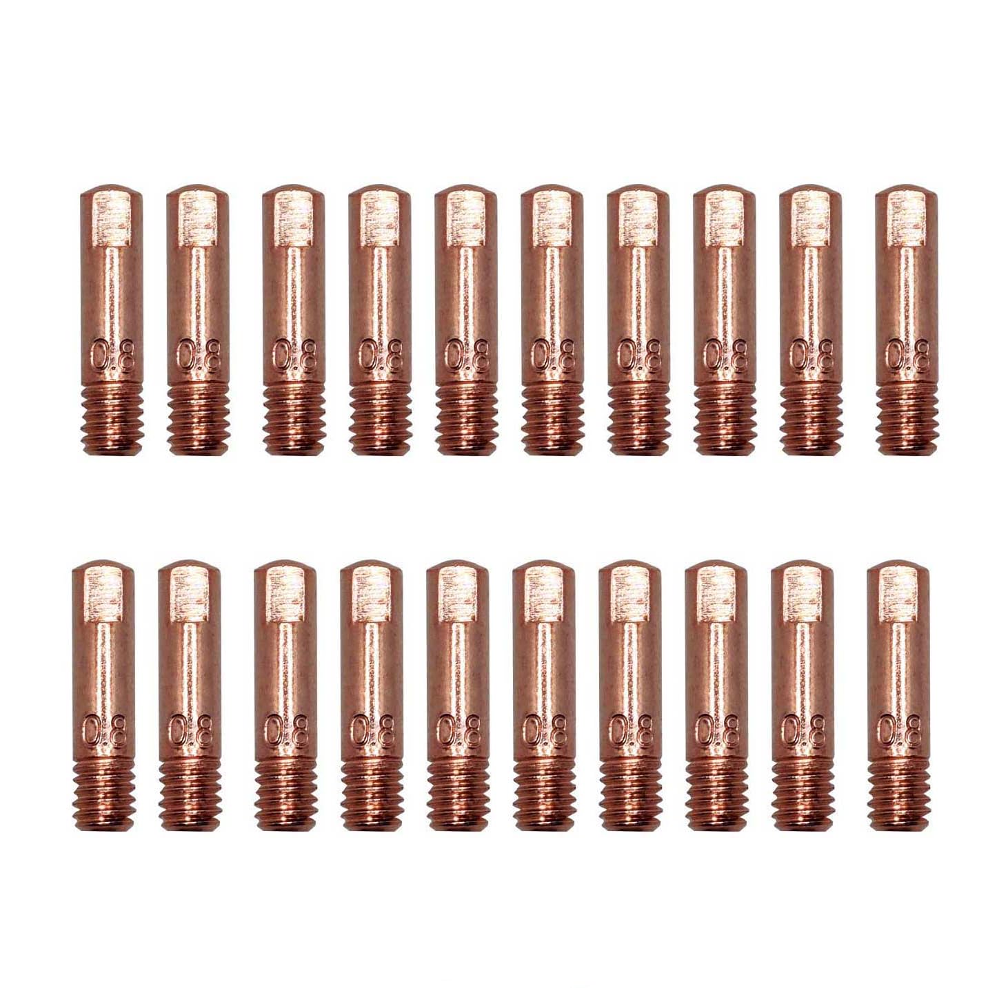 20-Pack MIG Welding Contact Tips 0.030" (0.8mm)
