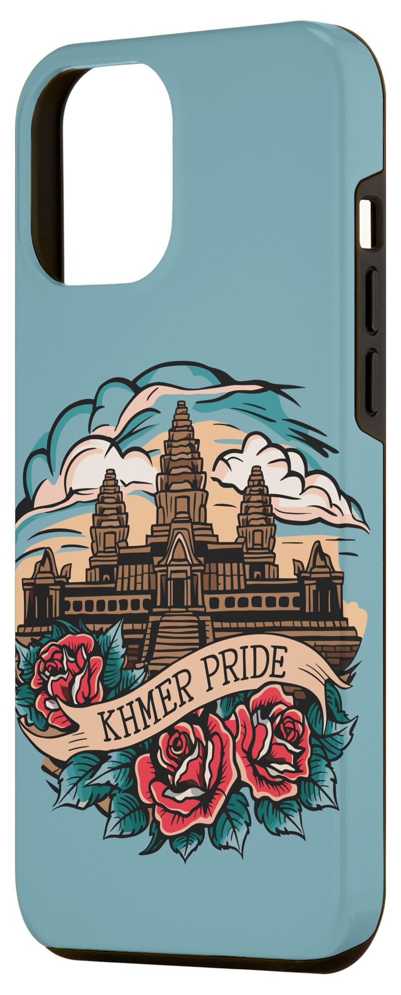 Cool Tattoo Inspired Cambodian Khmer Art Angkor Wat Case for iPhone 14 Pro Max - Image 2