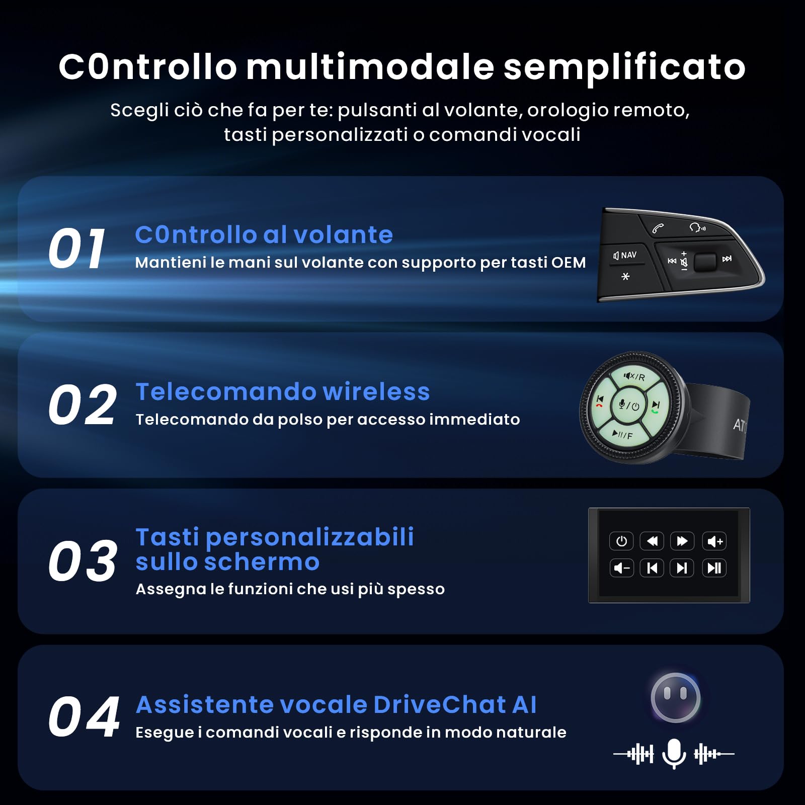 [12.5" QLED con LED laterali] ATOTOZONE X10 Autoradio Android, Display Flottante, Single/Double DIN, DVR Dual-Cam, AI Vision, LiveView da remoto, Audio 7.1.2, RCA 4V, HDMI IN, 8G+128G, 4G LTE