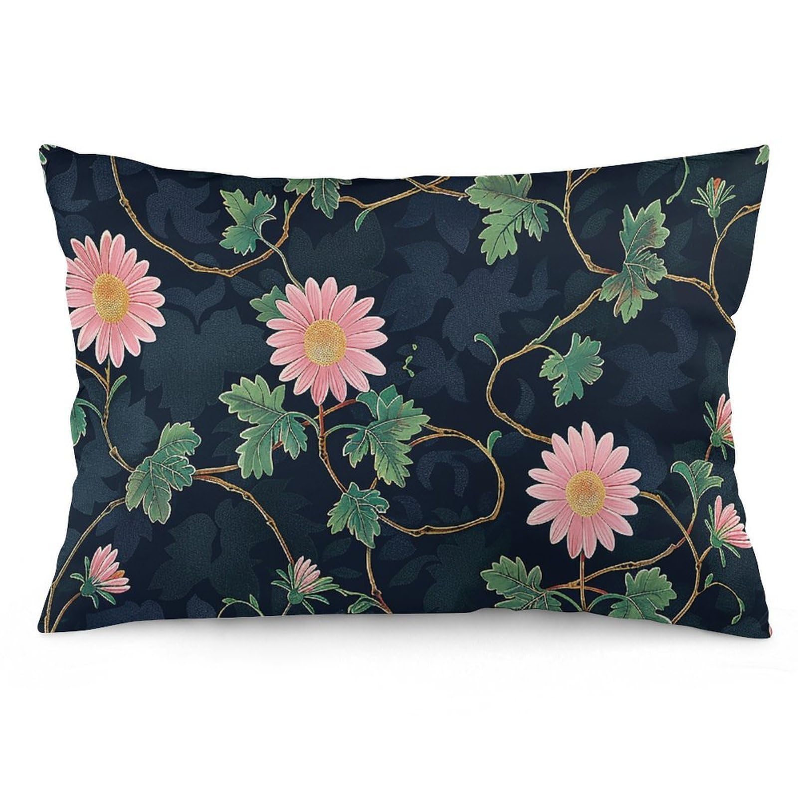 NTVOWPZO 2 Pack Decoration Throw Pillow Covers 12 "x20 Pillowcases Covers Daisies and Vines Pillowcases Modern Farmhouse Home Decor Sofa Cushions Covers for Couch Bed Living Room