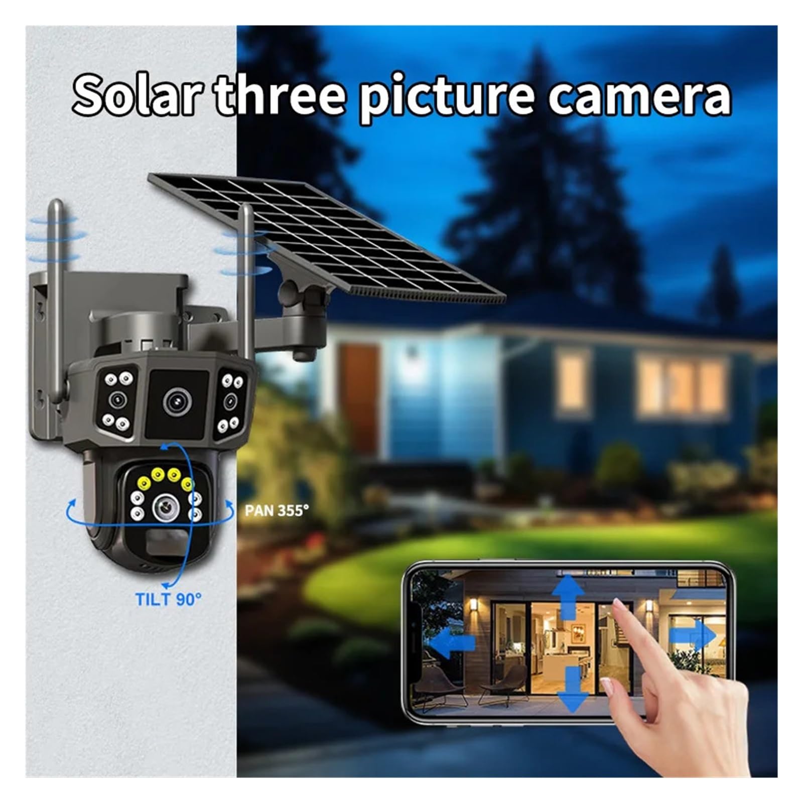 Telecamera Rete Solare WiFi 4G Esterna V380 Pro Videosorveglianza CCTV
