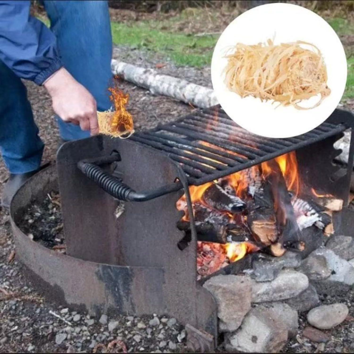 Confezione da 200 accendifuoco naturali per bruciatori a legna, in lana di legno e cera, a lunga combustione, per forno a legna, forno per pizza, barbecue, braciere da giardino, inodore, ecologico