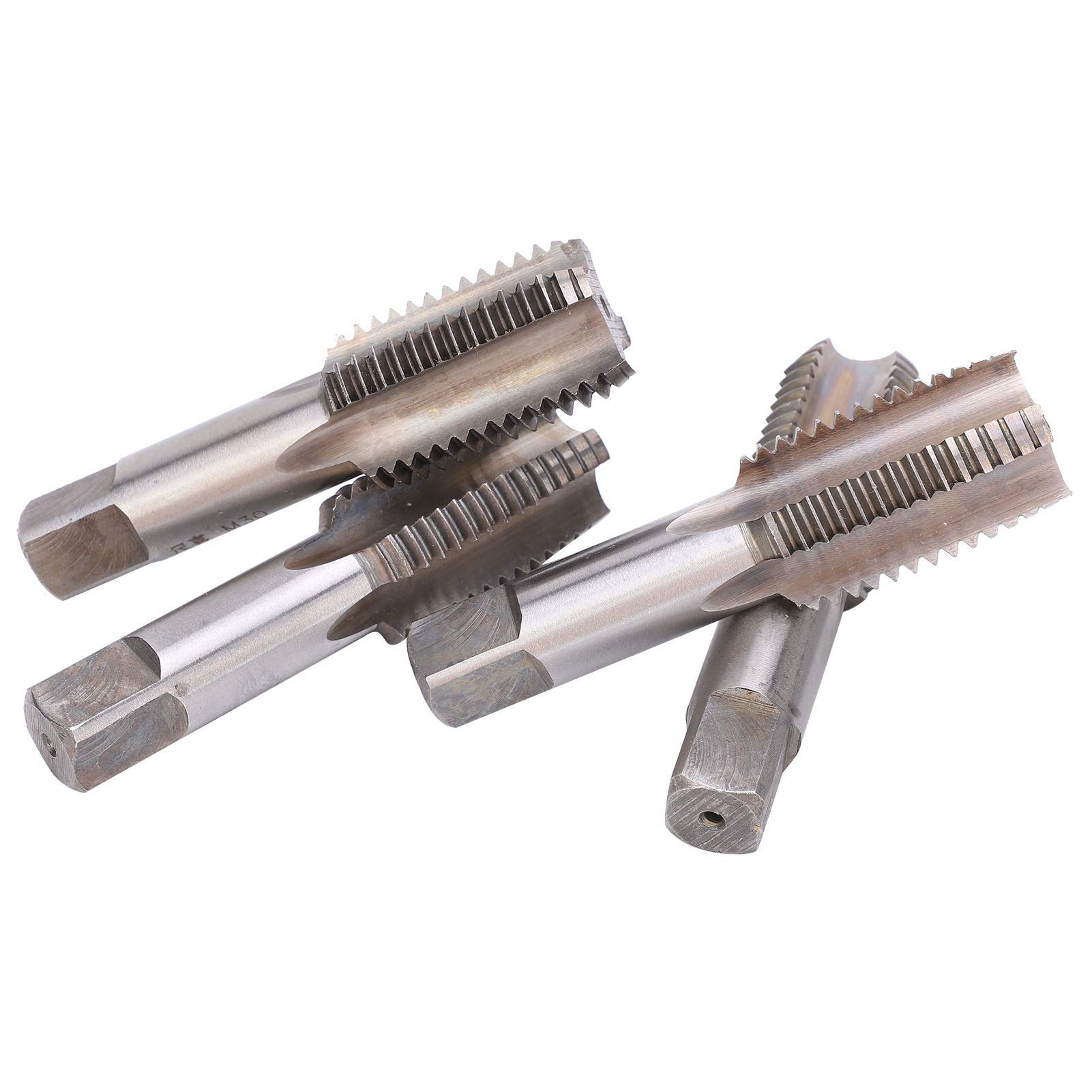 Macho HSS, Macho de Mano Métrico, Macho de Rosca, Machos de Buje Roscado de Alambre, Tubería de Mano Izquierda, Macho de Rosca Manual M30 de 4 Piezas, Herramientas de Perforació