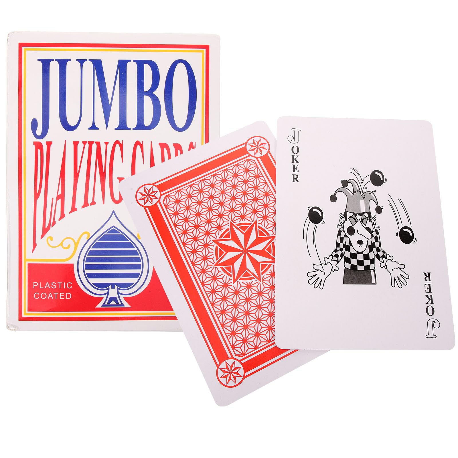 Juego de Cartas de Póquer Gigantes de Papel para Adultos, 1 Set Fácil de Almacenar Efecto Decorativo Adecuado para Fiestas y Festivales