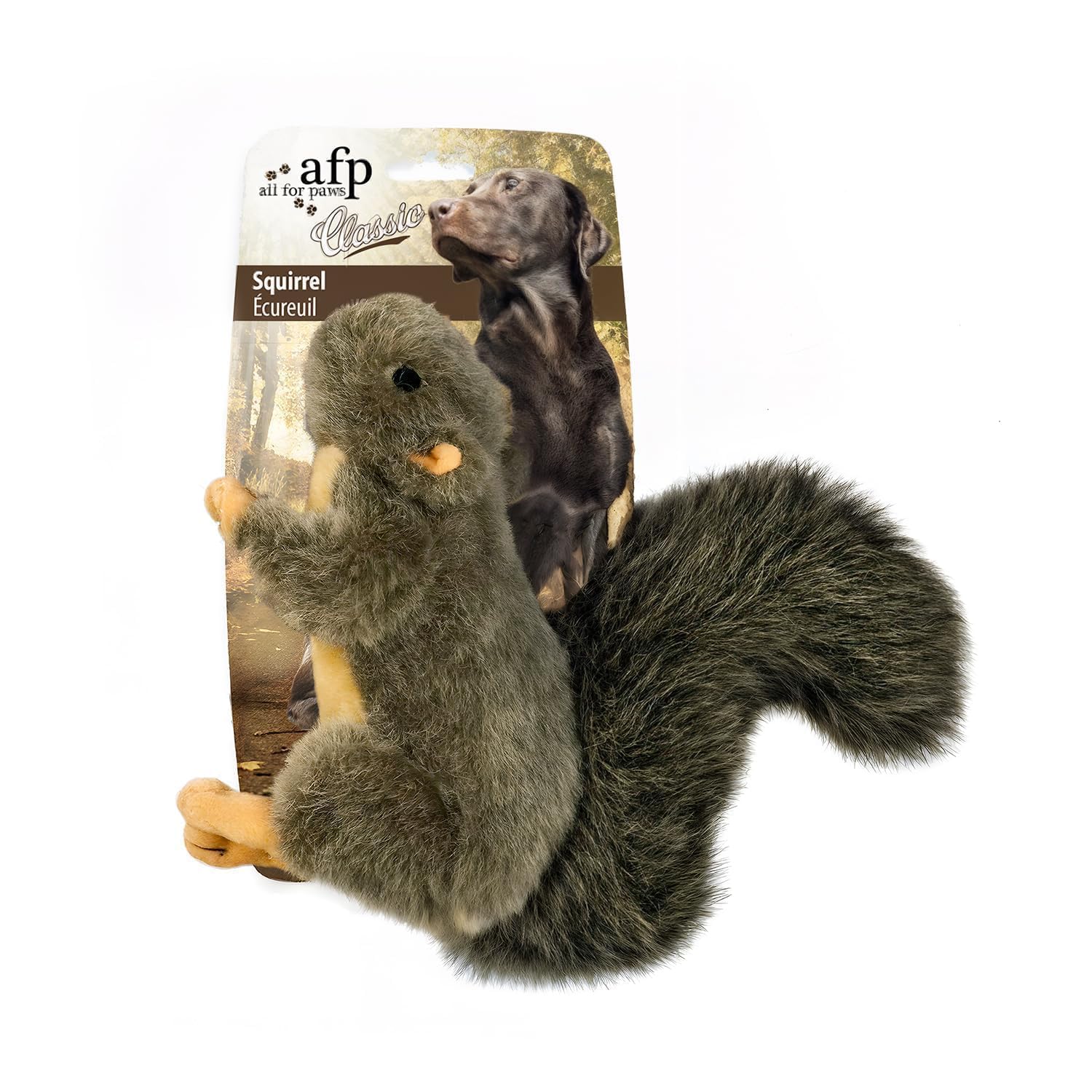 ALL FOR PAWS Classic Squirrel Pet Toys, Small