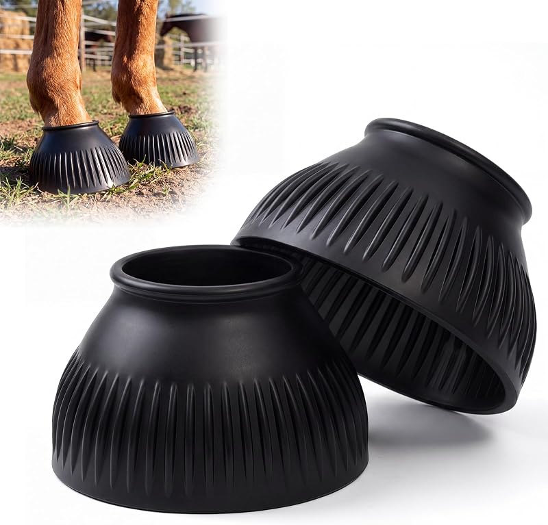 Boots de borracha para cascos de cavalos Abbylike SMO3928, tamanho Grande, pacote com 1 par