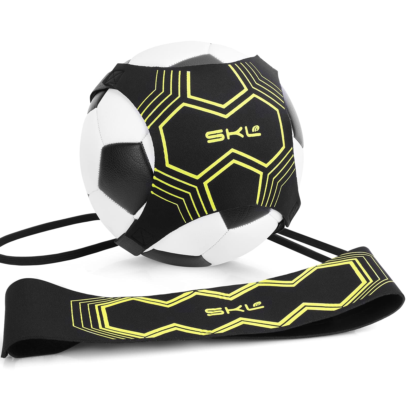 GIEMIT Football Kick Trainer Soccer Training Belt Rebounder Training AIDS for Kids Youth Adults Universal Fits Ball Size 3 4 5