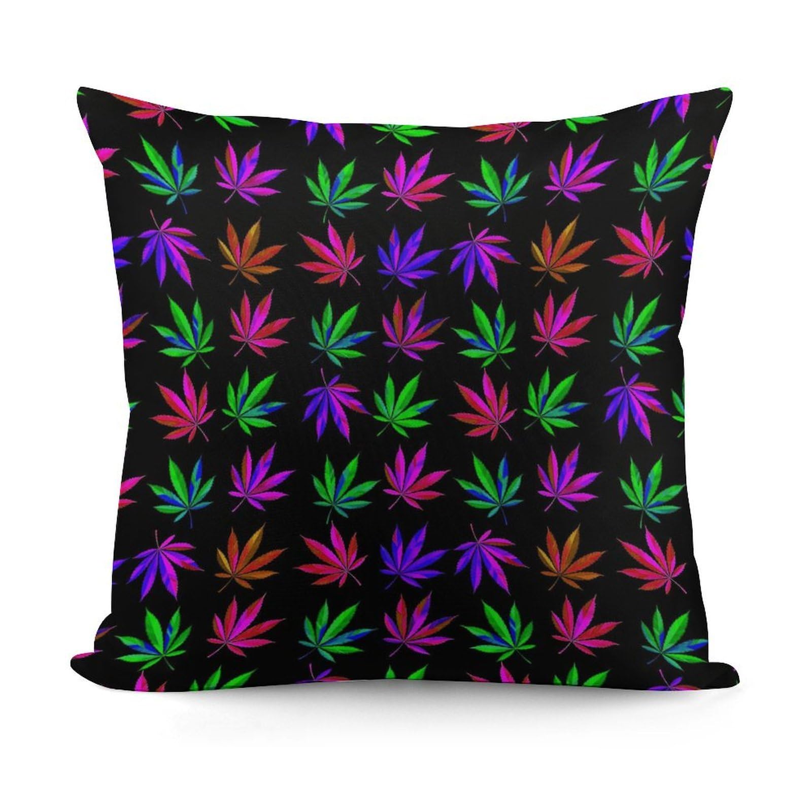 Smazdfxx Picture(180) Plush Decorative Throw Pillow Covers Couch Cushion Case Modern Home Decor For Sofa Soft Trippy Tie Dye Weedleaf Pillowcases