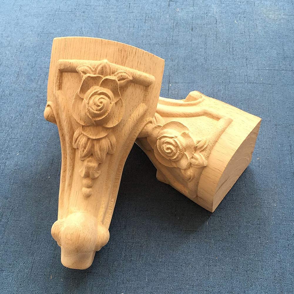 NWB Set of 4 Wood Carved Furniture Legs,4