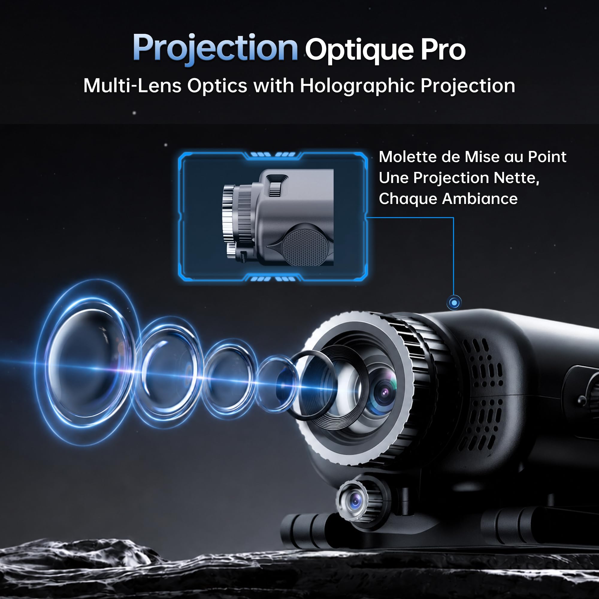Homelist Projecteur 3D ciel étoilé avec 60 thèmes pour enfants et adultes