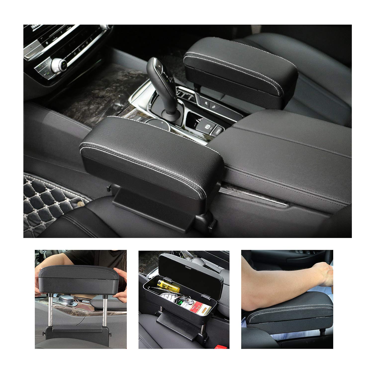 YEE PIN Ki a Sportage QL4 Stonic Soul Niro Ceed Reposabrazos Universal Reposabrazos para Coche Caja de Almacenamiento para reducción de Fatiga Consola Central Accesorios para Coche