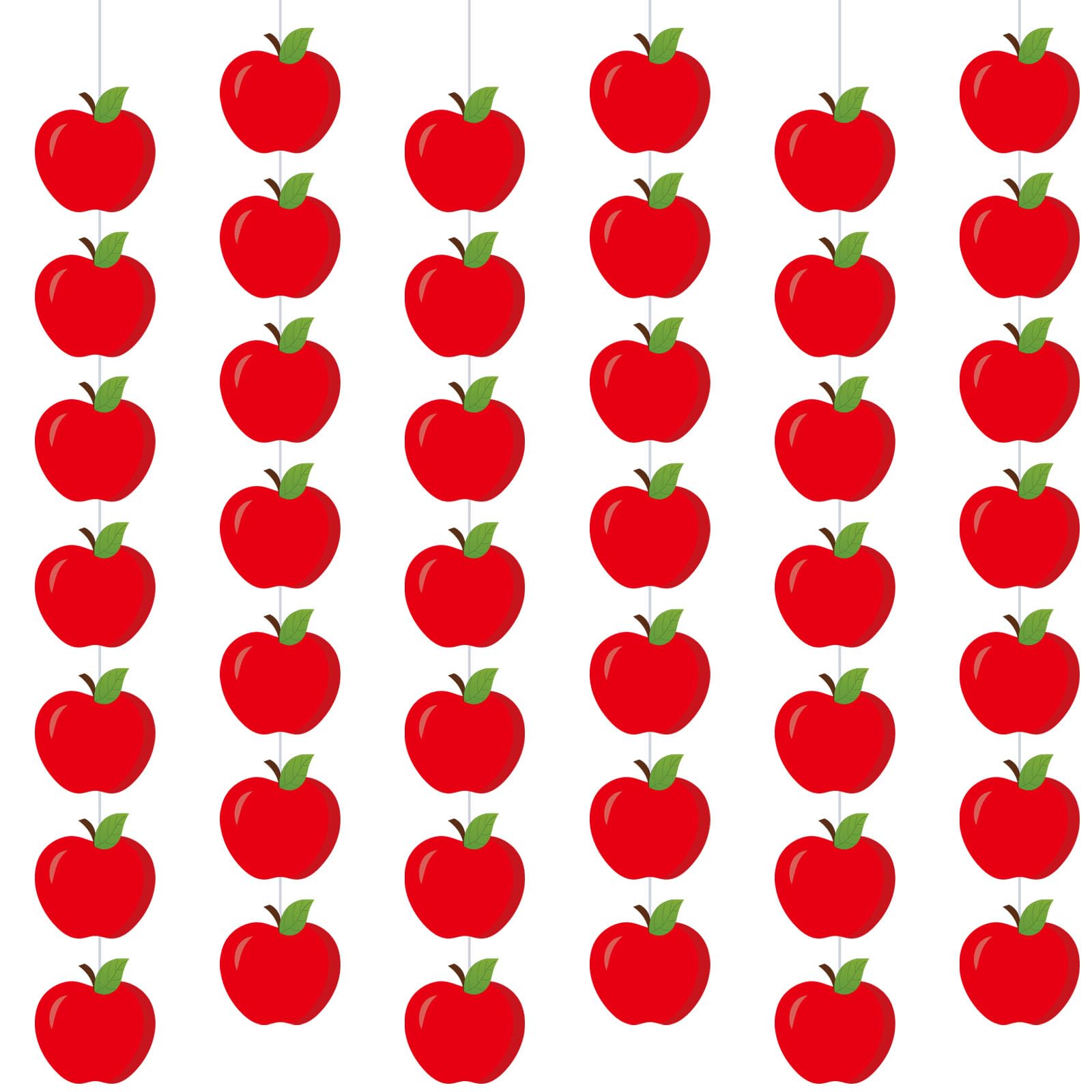 Guirlande de pommes rouges Sinload (lot de 8) pour décoration de classe et maison