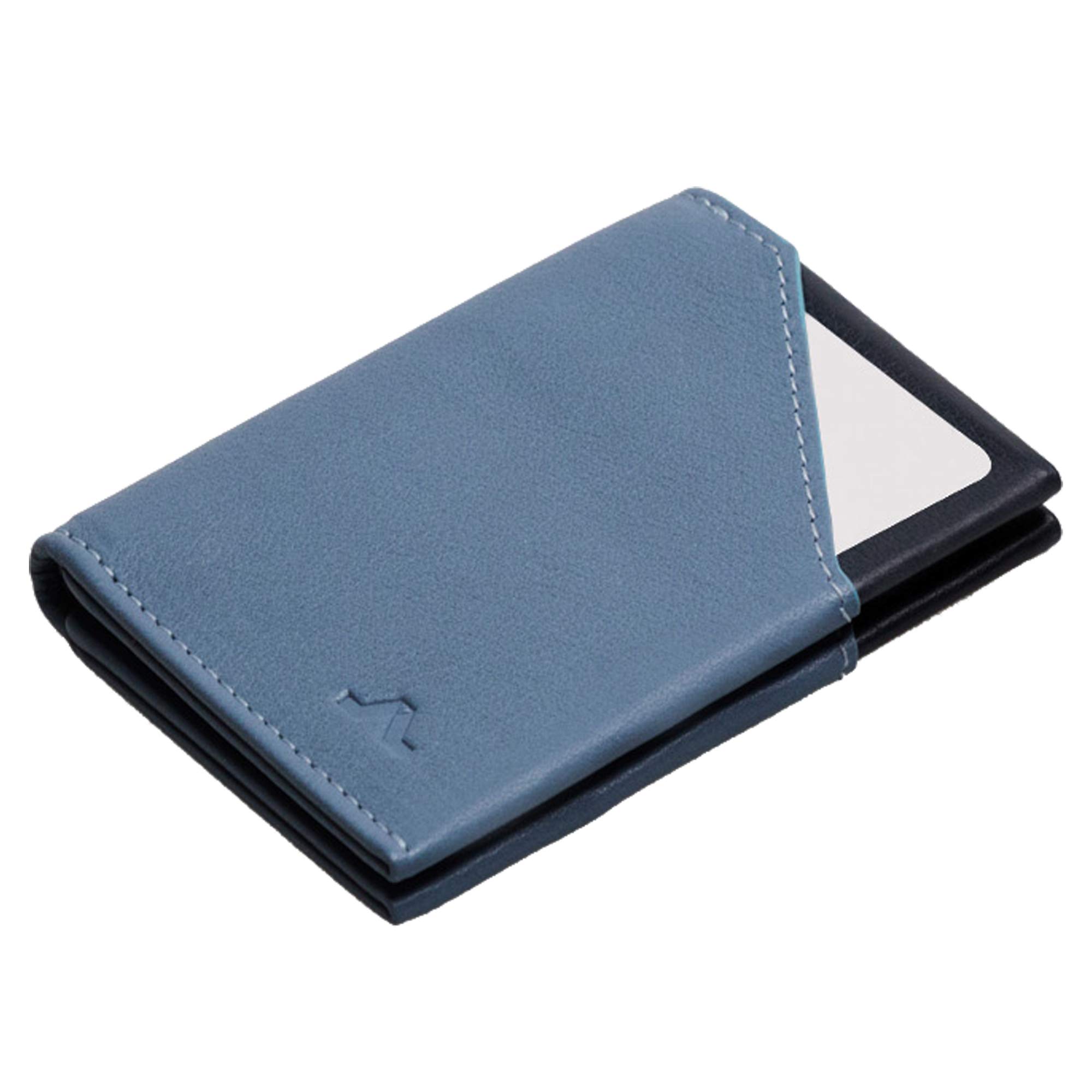 ROIK Cartera y Tarjetero para Hombre, Monedero para Mujer, Billetera Pequeña, Hasta 10 Tarjetas, 100% Piel, España - City Blue