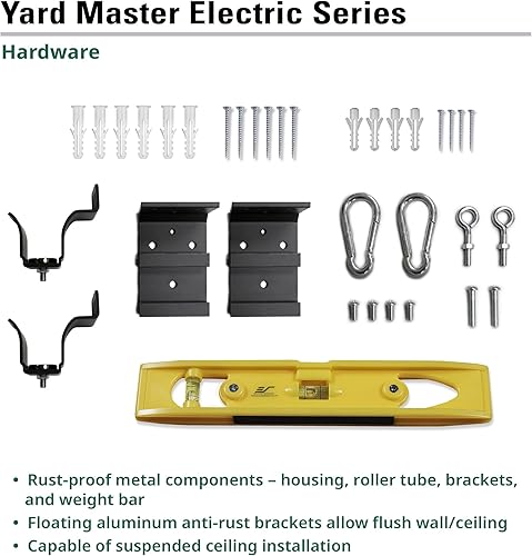 Miniatura 7 de Pantalla para proyector al aire libre con soporte 16:9, 8K 4K Ultra HD 3D, plegable y rápida Yardmaster Electric Front Projection
