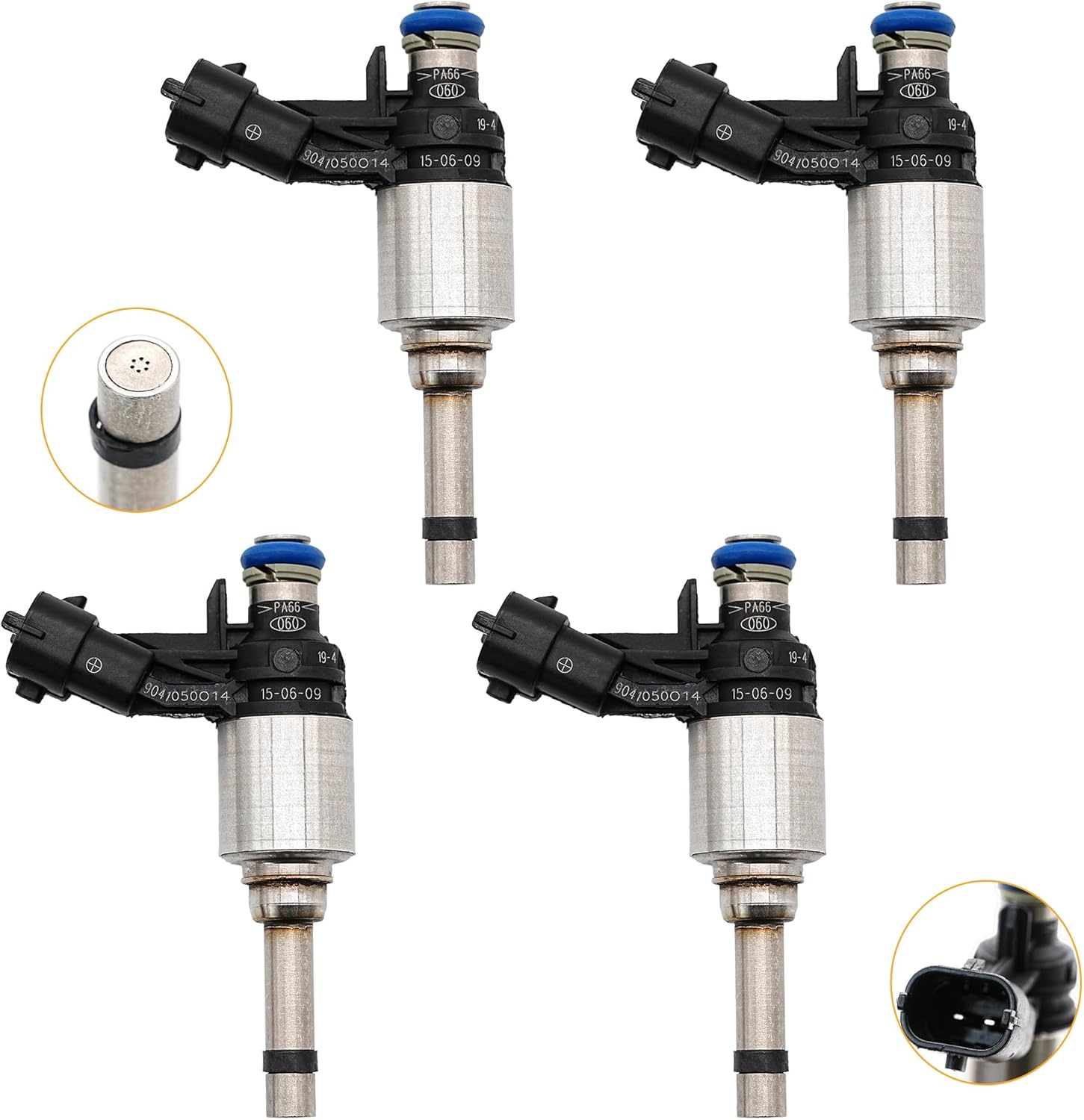 Fuel injector Compatible For Accent Veloster Rio Soul 2012 2013 2014 2015 2016 2017. Replaces# 35310-2B130. Pack of 4Pcs