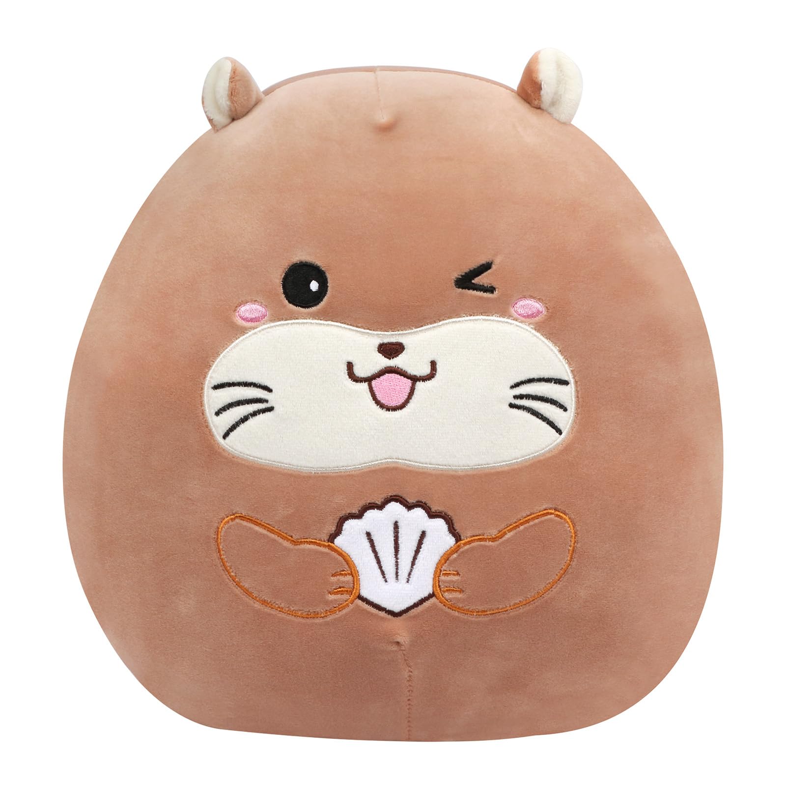 Mushymallow 12” Otter Plush Pillow Soft Stuffed Animal Cute Otter Plush Toy Birthday Christmas Festival Gifts for Kids, Brown