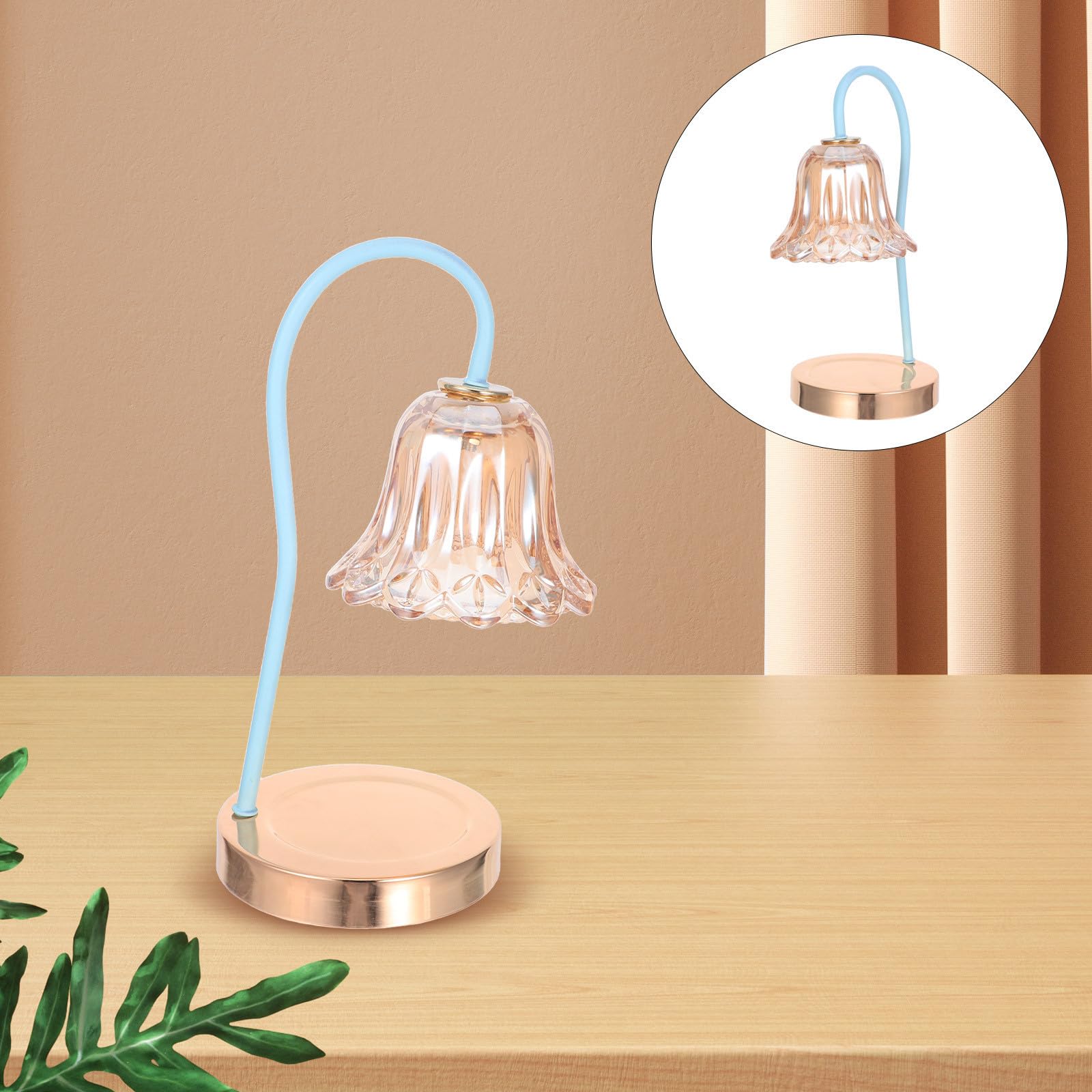 Cabilock Lampada per Aromaterapia Europea in Vetro e Ferro Scaldacandele