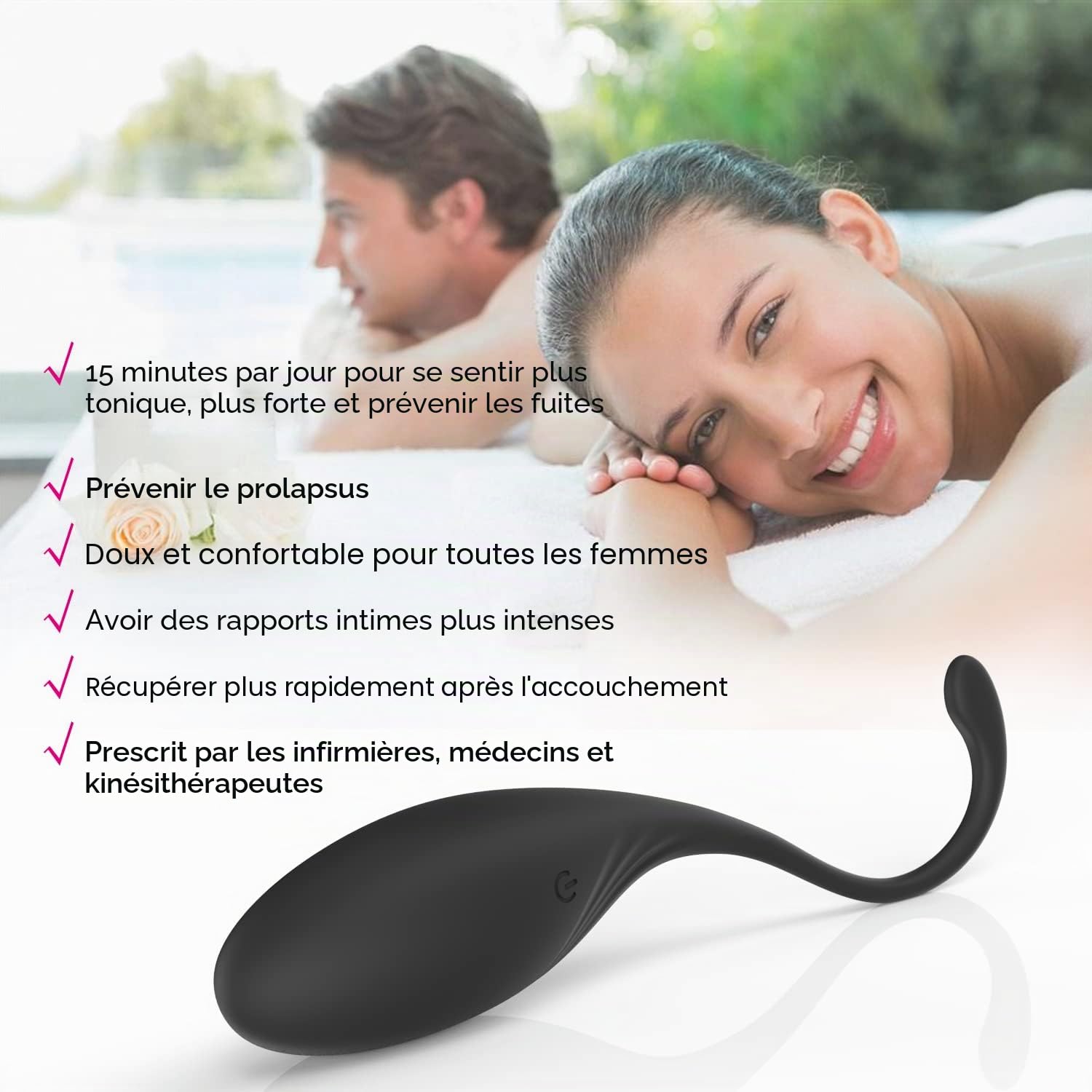 Kit de balles Kegel,renforcement du plancher pelvien pour femmes, entraîneur du plancher pelvien, raffermissement et renforcement du contrôle de la vessie, application mobile gratuite