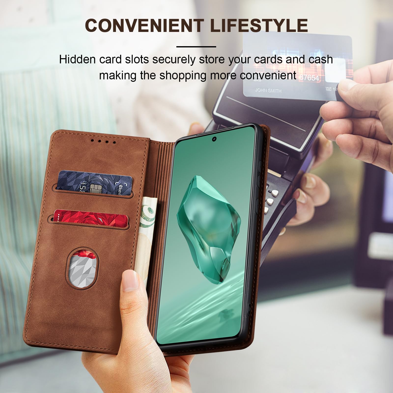 VQWQ Cover per OnePlus 12 5G, Custodia a Portafoglio in Pelle PU Farfalla Slot per Schede Libro Supporto con Cordino Chiusura Magnetica Flip Cavalletto Case Wallet per Maschio Donna -[HT]-Red