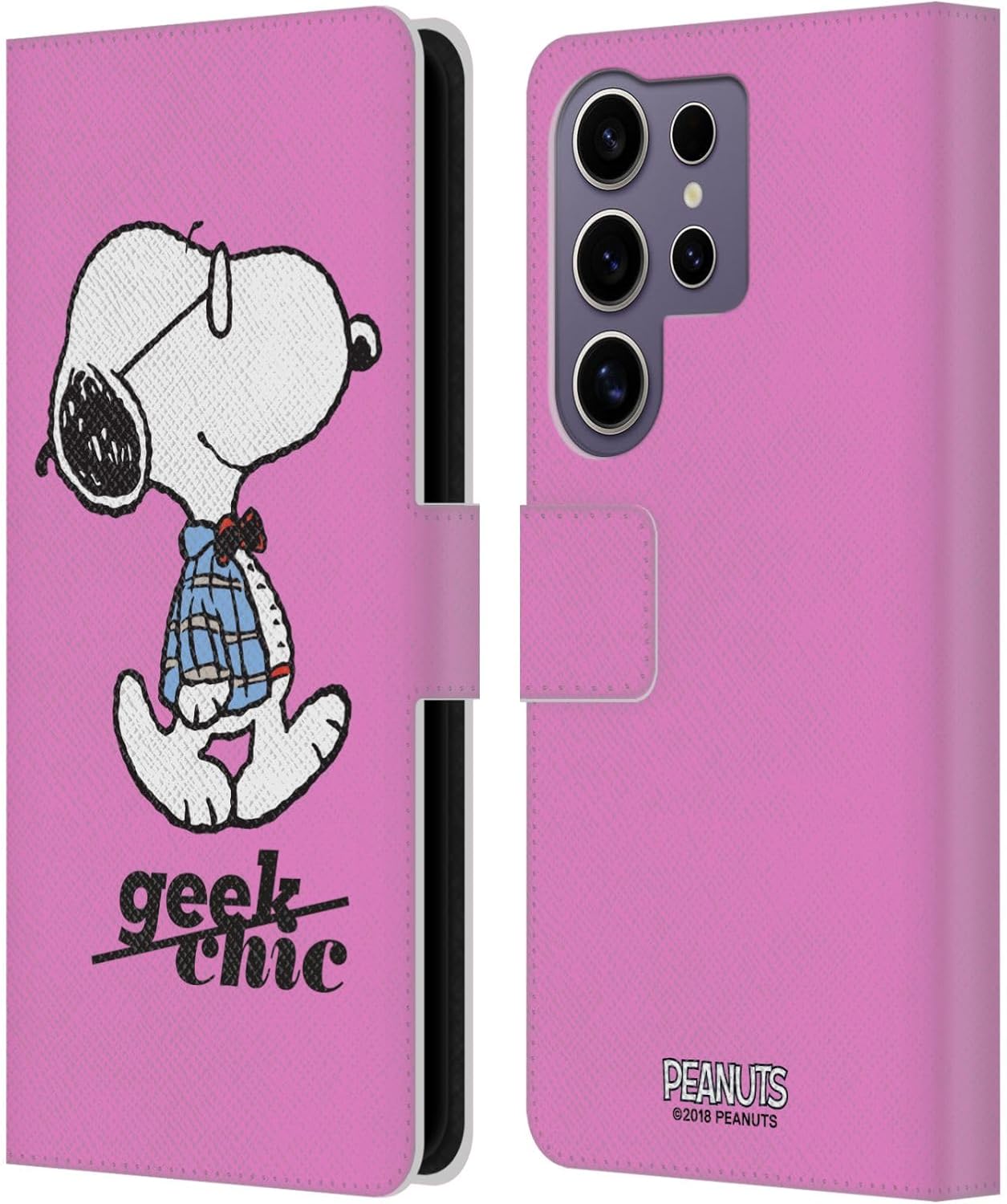 Head Case Designs Officially Licensed Peanuts Joe Preppy The Many Faces of Snoopy Leather Wallet Case Compatible with Samsung Galaxy S25 Ultra