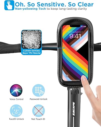 Miniatura 5 de whale fall Soporte giratorio de 360 para teléfono de bicicleta, bolsa de manillar y soporte para teléfonos inteligentes de menos de 7 pulgadas,