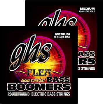 GHS Strings BASS BOOMERS M3045F FLEA Signature Set M3045F SET, Medium, 45-105, Pack of 2