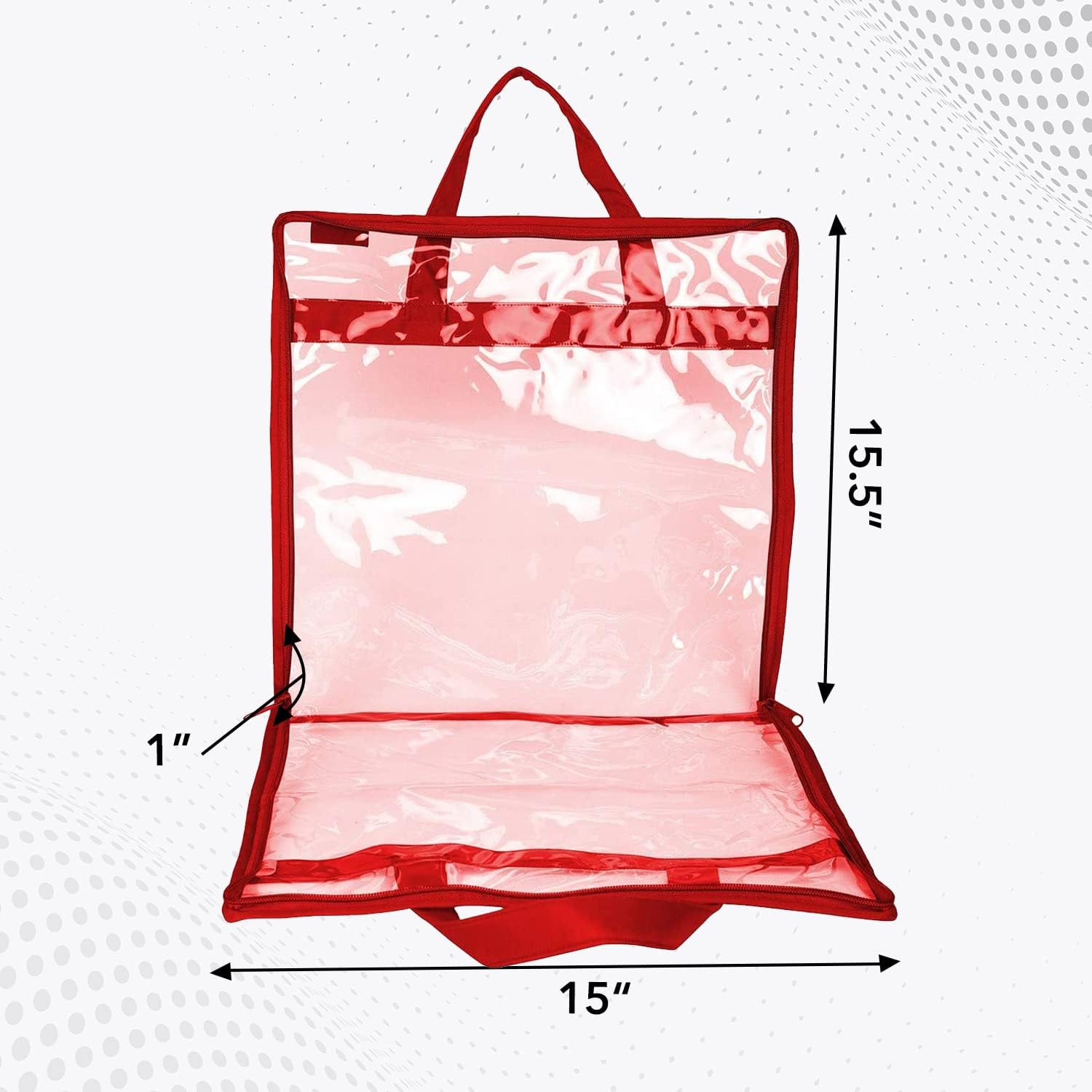 Yazzii Quilt Block Carry Case - Portable Storage Bag Organizer - Multipurpose Storage Organizer for Quilting, Patchwork, Embroidery, Needlework, Papercraft & Beading - Red