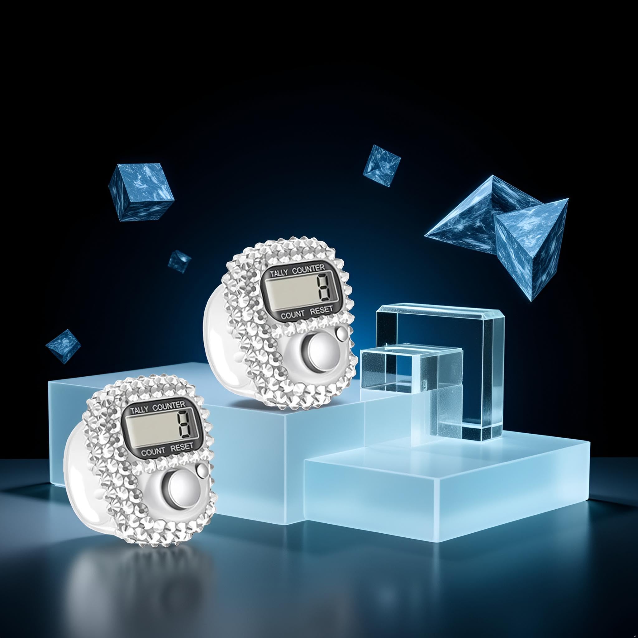 2 contadores electrónicos de contador de dedos, práctico contador de conteo de pantalla digital portátil, mini contador de vueltas reajustable para accesorios de conteo de artículos de golf — view 6