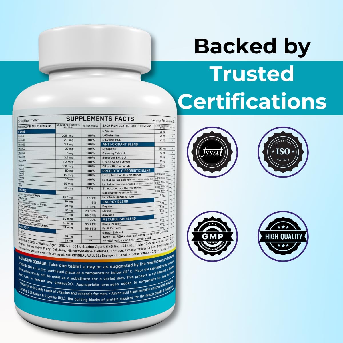 Alpha Mortal Platinum Daily Multivitamin Tablets | Increases stamina, energy, joint health, recovery and endurance. 30 bullets (Vita-Main (30)) Alpha Mortal Platinum Daily Multivitamin Tablets | Increases stamina, energy, joint health, recovery and endurance. 30 bullets (Vita-Main (30))