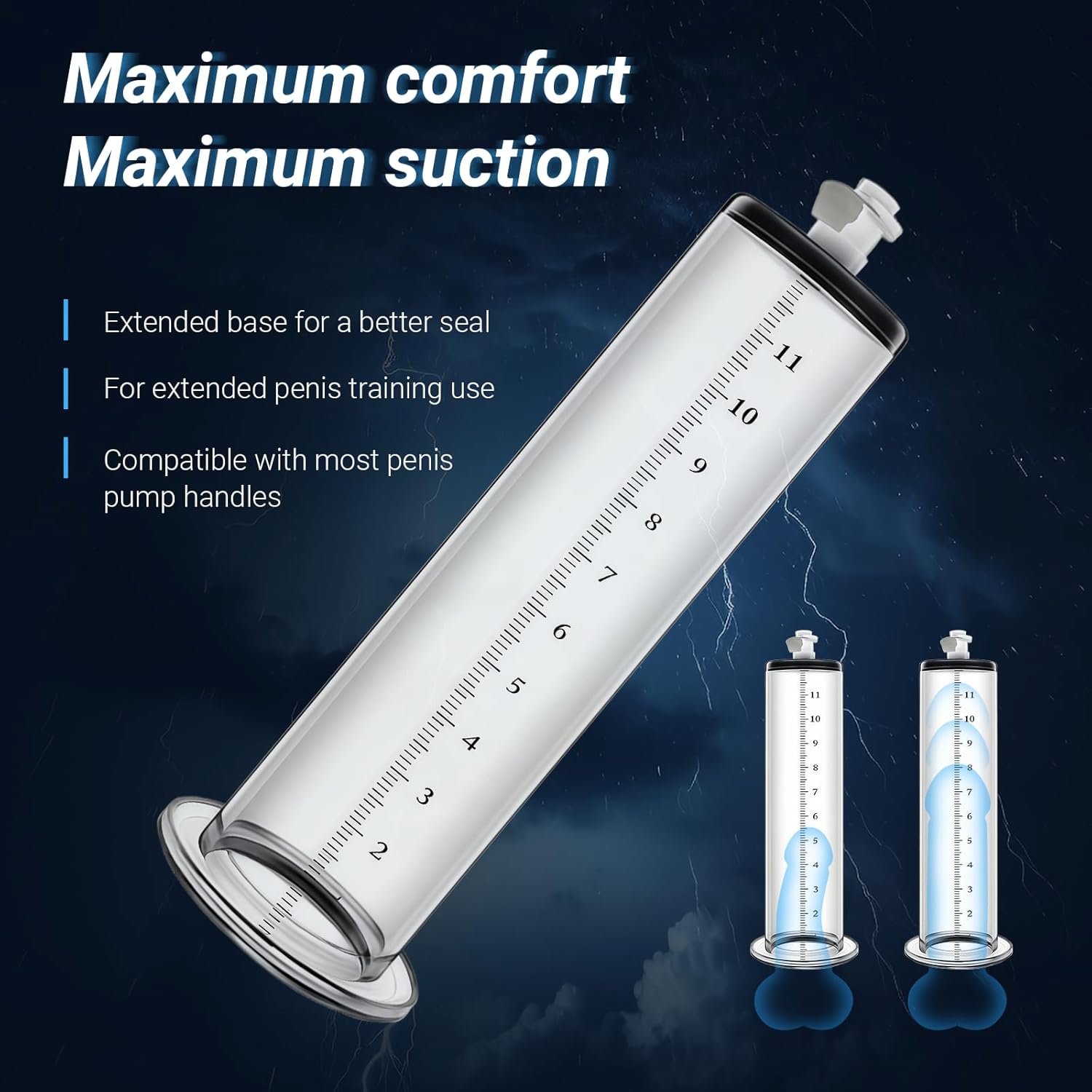 9" x 2.5" Penis Pump Cylinder Precision-Machined Penis Enlargement Tube for Men,High-Capacity Penis Vacuum Pump Chamber Compatible with Manual Pumps for Penile Training & Erectile Dysfunction Recovery