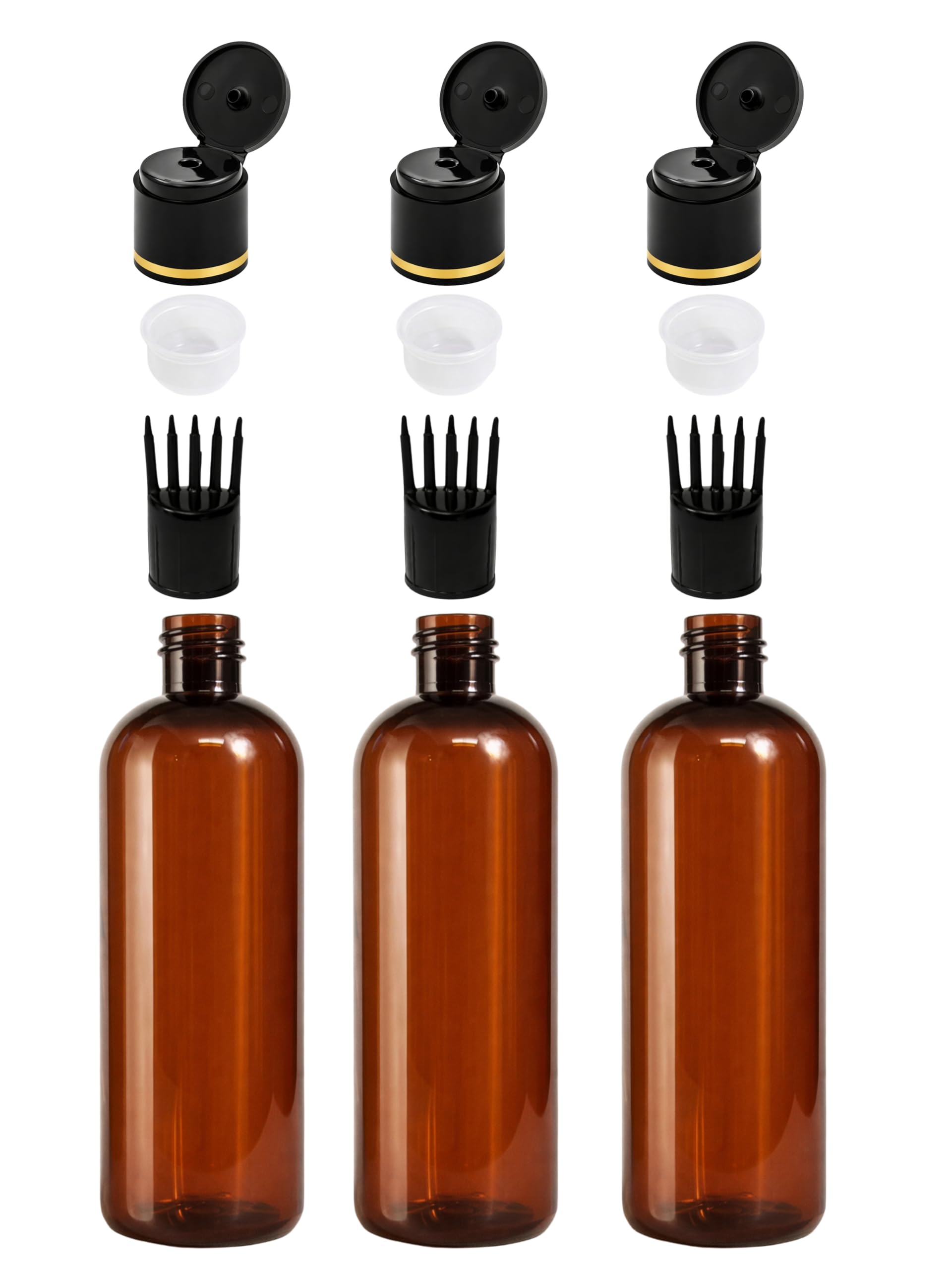 Premium 200 ml Amber Plastic Refillable Bottle – UV-Protective & Leak-Proof – Reusable Container for Perfume, Essential Oils, Aromatherapy, DIY Blends & Cosmetics (Pack of 3)-image-13