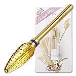 Pana 3/32 Safety Bit Nail Carbide Bit - For Electric Dremel Drill Machine (Medium, Large Cone - Gold)