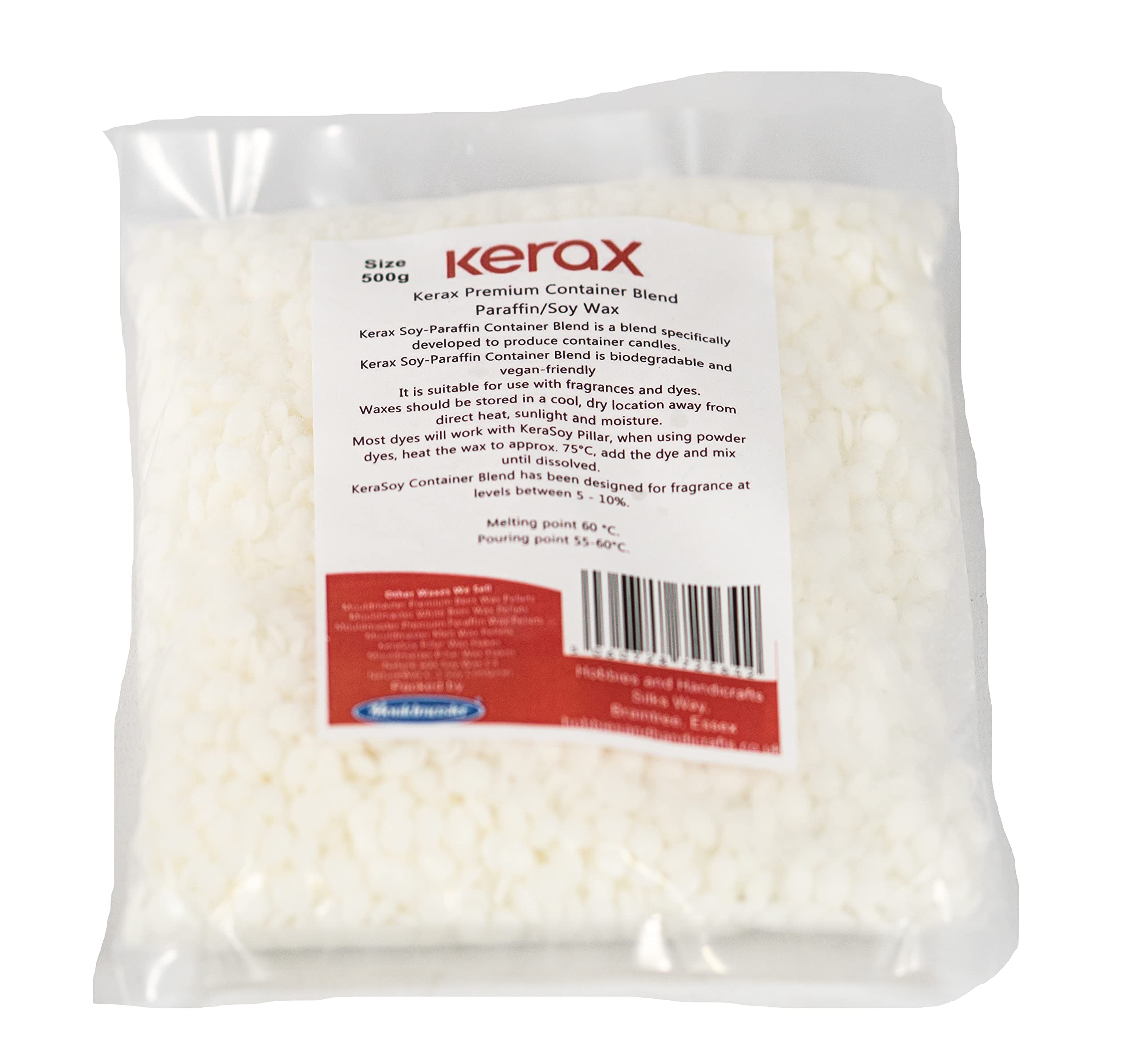 Mouldmaster Off White Kerax Premium Container Blend Paraffin/Soy Wax 500G