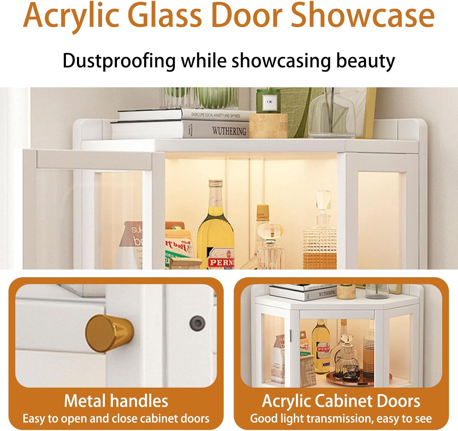 コーナーキャビネット 三角収納 ホワイト 5 段 省スペース 書斎 防塵性