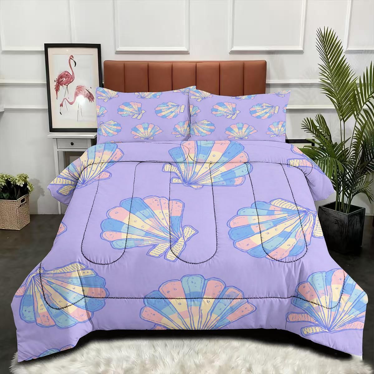 Couette 3D coquillage pour grand lit double de dimensions 200x200 cm