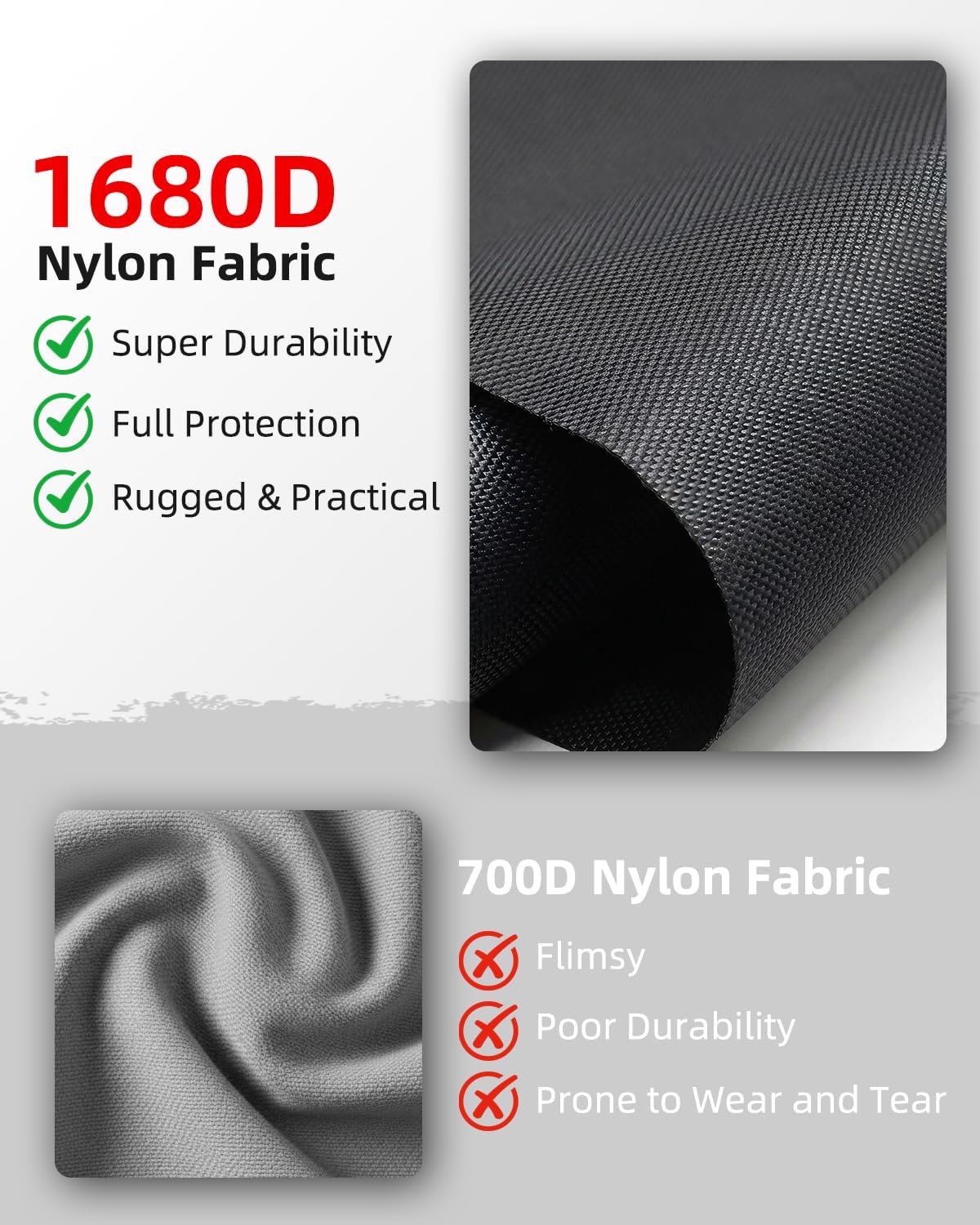 Abahub Soft Roof Rack Pads with 2 Tie Down Straps, 2 Tie Down Ropes, 2 Hood Loops and Storage Bag, for Surfboard, Kayak, Canoe, Heavy Duty Universal Car Roof Racks System - Image 4