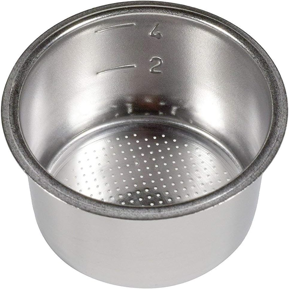 VerodaCoffee 4 Cups 51mm Stainless Steel Non Pressurized Filter Basket for Breville Delonghi Krups