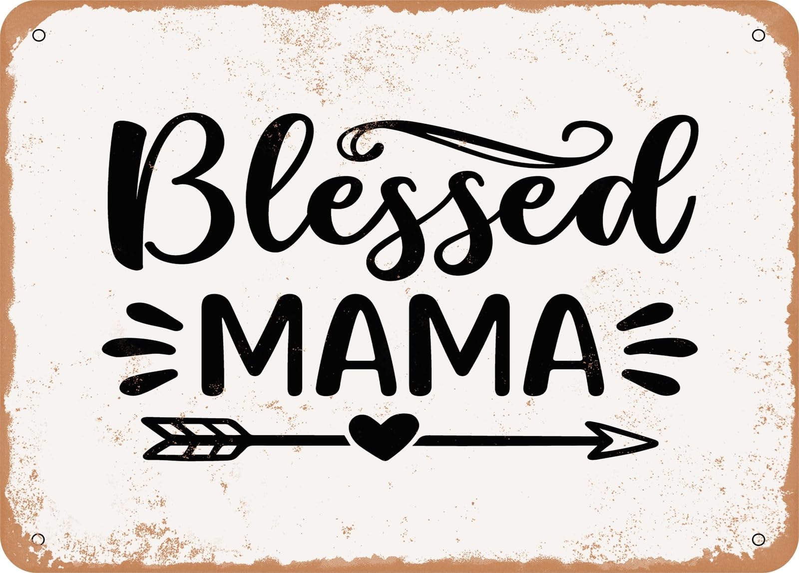 Metal Sign - Blessed Mama 2 - Vintage Look Sign home decor