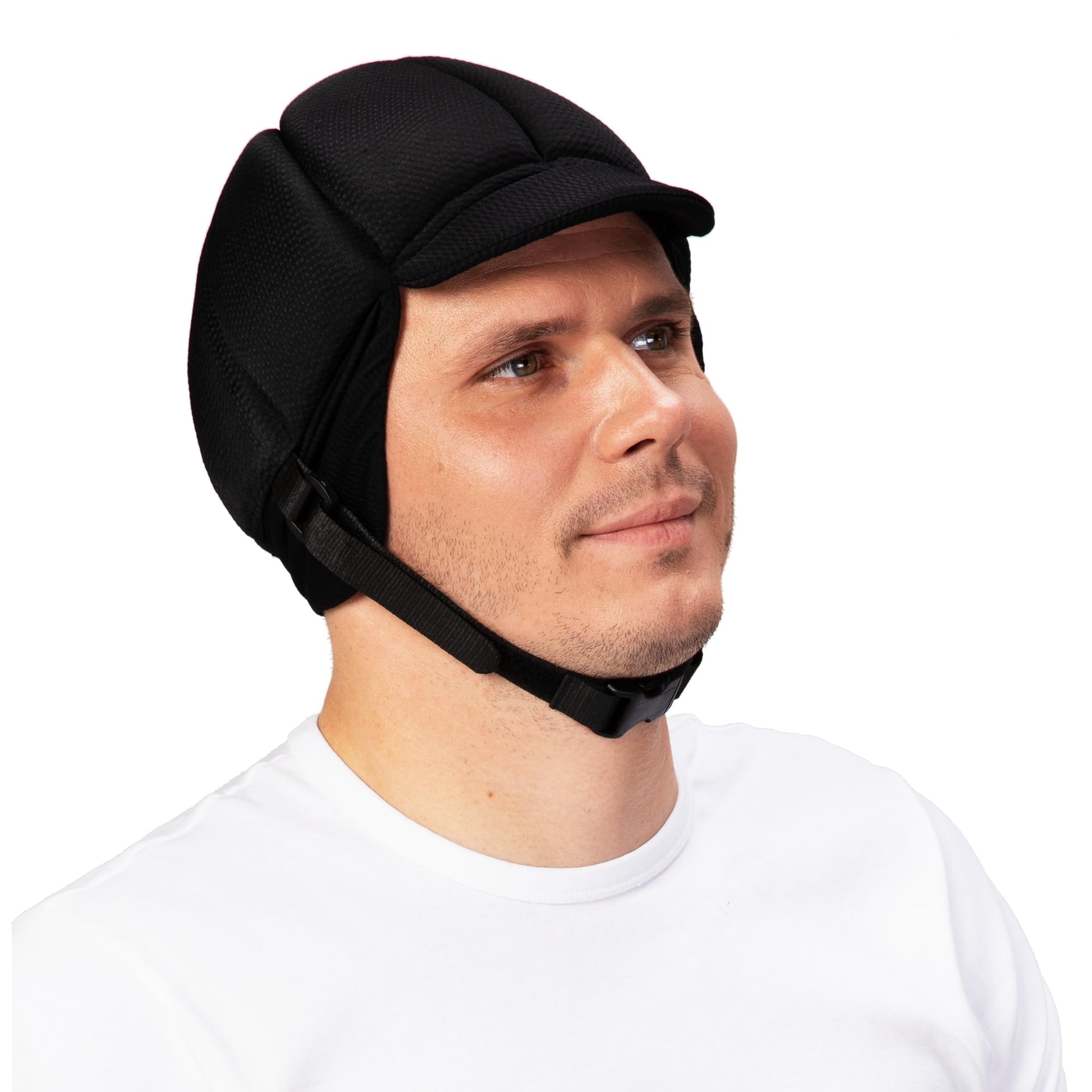 Ribcap Fox Medizinischer Schutzhelm – Sicherer und Stilvoller Kopfschutz für Sturzgefährdete | Schwarz | Ideal für Epilepsie, Erwachsene, Senioren und alle Aktivitäten