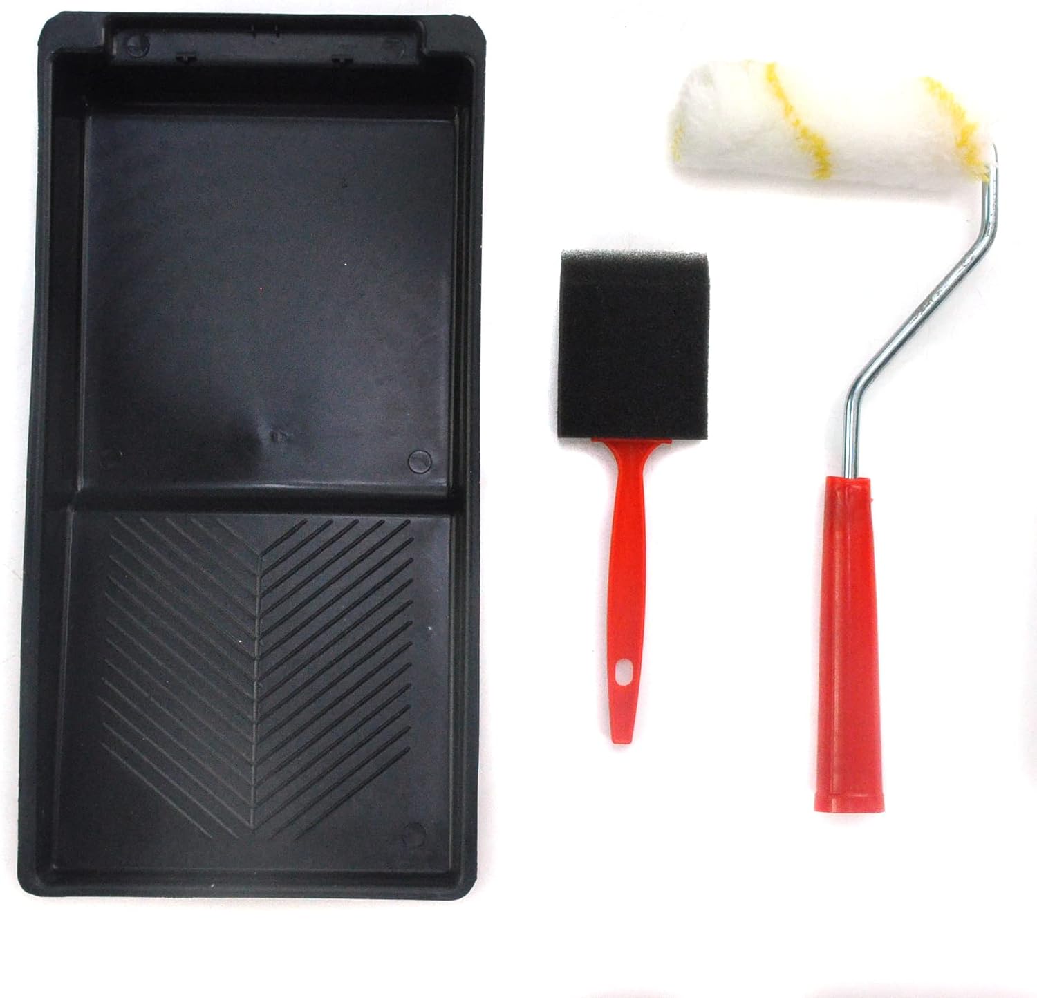 Kingorigin 4 Piece 4 inch Mini Paint Roller Covers,4 inch Mini Paint Tray,4 inch Foam Paint Trim and Touch Roller kit,Home Repair Tools,Tools,Tool kit,