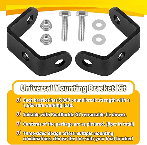 Miniatura 2 de Soporte de 3 lados para remolque de barco, ajuste universal para BoatBuckle G2 Boat Boatbuckle Kit de soporte de montaje