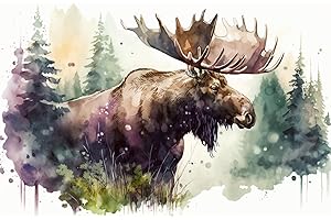 Mesmerizing Snuqevc Watercolor Moose Diamond Art: A Masterpiece for Beginners and Decor Enthusiasts