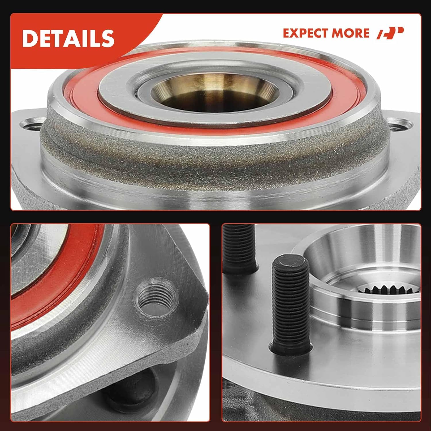 A-Premium 2 x Front Wheel Bearing and Hub Assembly with 5-Lug Compatible with Jeep Grand Cherokee 1993-1998, Wrangler 1990-1999, Cherokee 1989-1999, Comanche 1990-1992