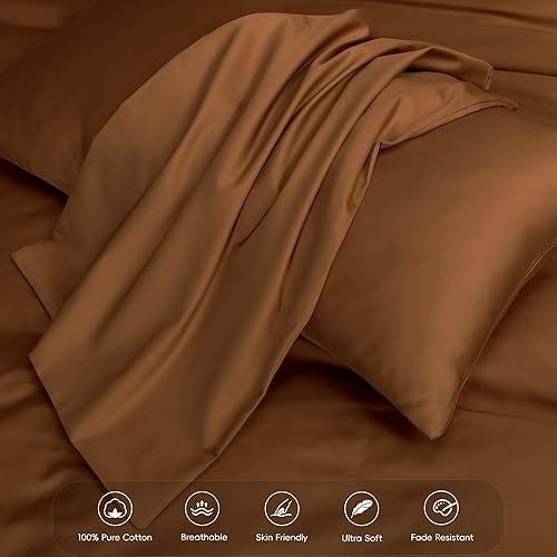 Miniatura 126 de MooMee Queen Duvet Cover Set, 100% Extra Long Staple Cotton 600 Thread Count Sateen Silky Soft Breathable Durable Luxury Hotel Quality Bedding Set