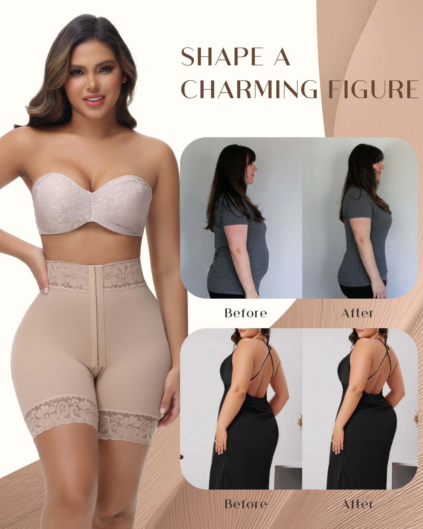 Culotte gainante taille haute pour femme - Culotte amincissante pour les hanches - Culotte gainante - Short amincissant