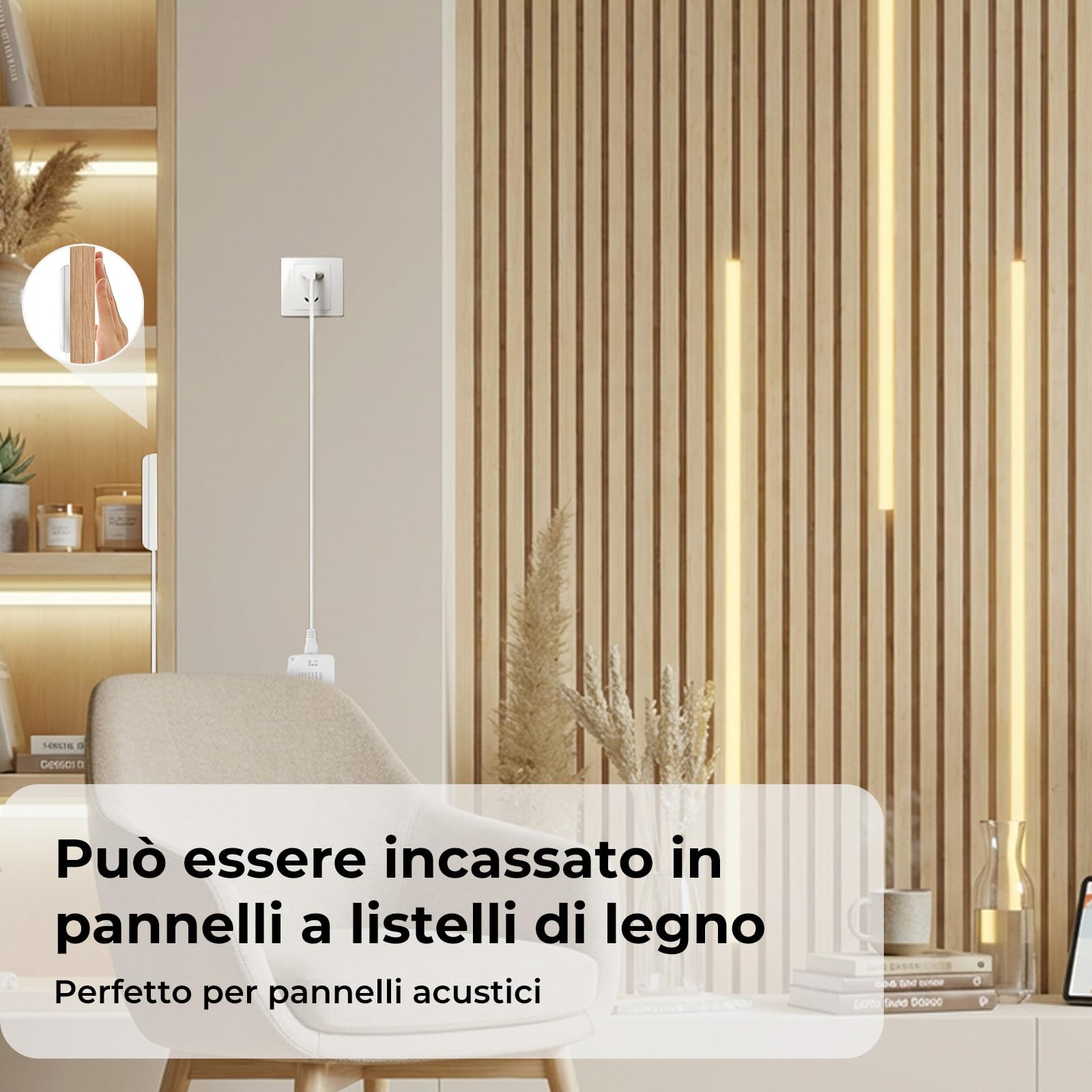 Striscia LED COB 6 x 1 m, Dimmerabile con Controllo Touch, per Pannelli Acustici, Armadi, Cucine, Cantinette per Vini, Vetrine e Illuminazione di Scaffali, 3000K