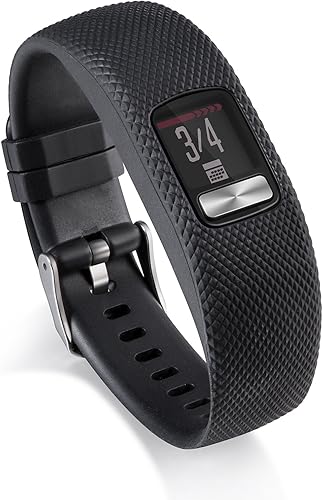 Compatible con Garmin Vivofit 4 Band, correa de repuesto de silicona para Garmin Vivofit 4 (sin rastreador (negro, grande)